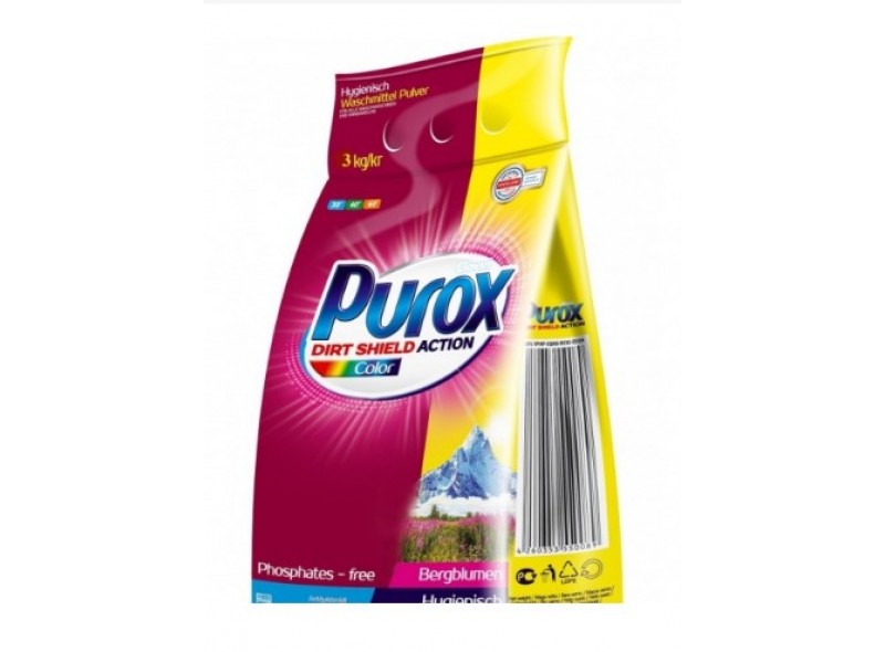 Стиральный порошок Purox Color 3 кг, п/е (97-101) Стиральный порошок Purox Color 3 кг, п/е (97-101)